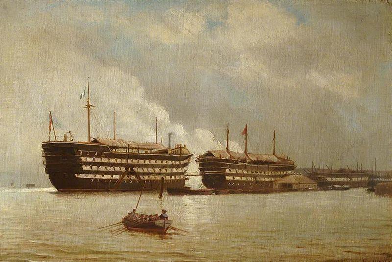Henry J. Morgan HMS 'Excellent' and HMS 'Illustrious' by Henry J. Morgan oil painting picture